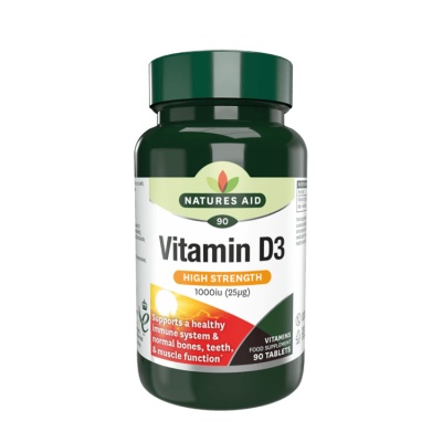 Natures Aid Vitamin D3 1000iu 90 tabs